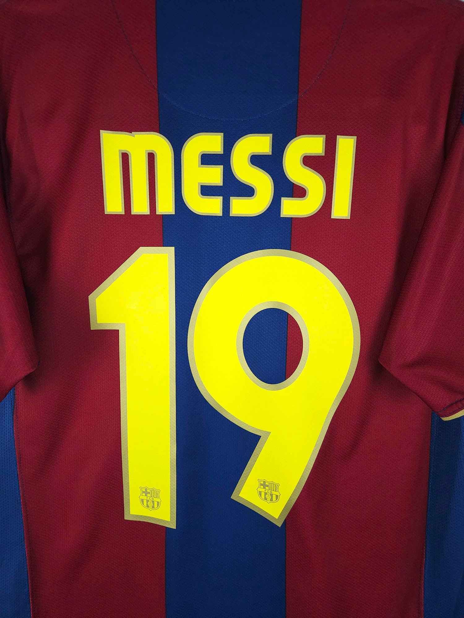 2007-08 Barcelona Thuis Shirt Messi #19