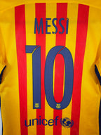 2015-16 Barcelona Away Shirt Messi #10 (Pro) - detailed view