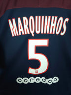 2017-18 Paris Saint-Germain Home Shirt Marquinhos #5 - detailed view