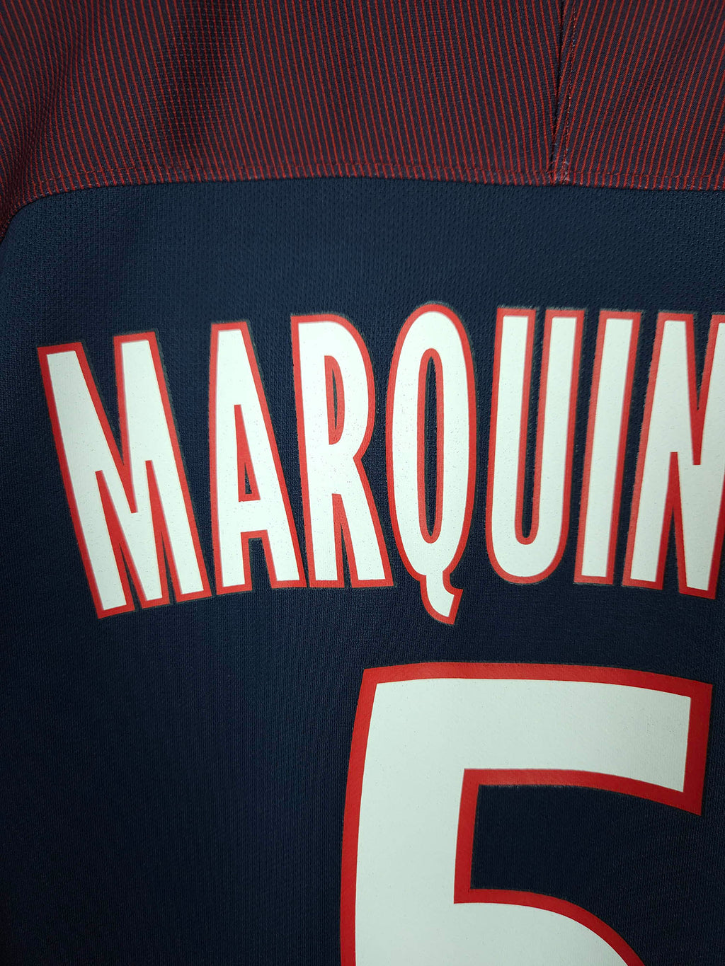 2017-18 Paris Saint-Germain Home Shirt Marquinhos #5 - detailed view