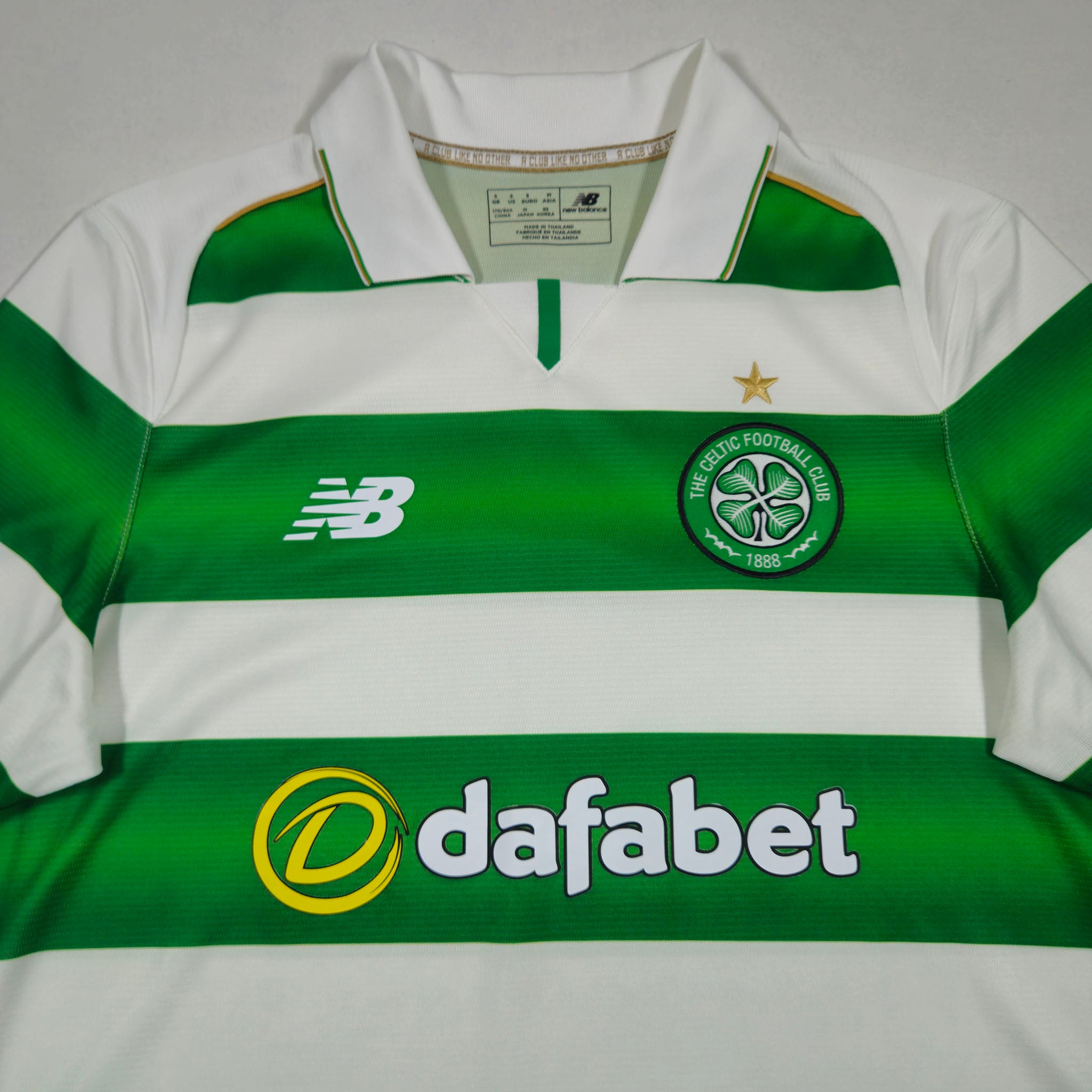 2016-17 Celtic Home Shirt detailed view 7