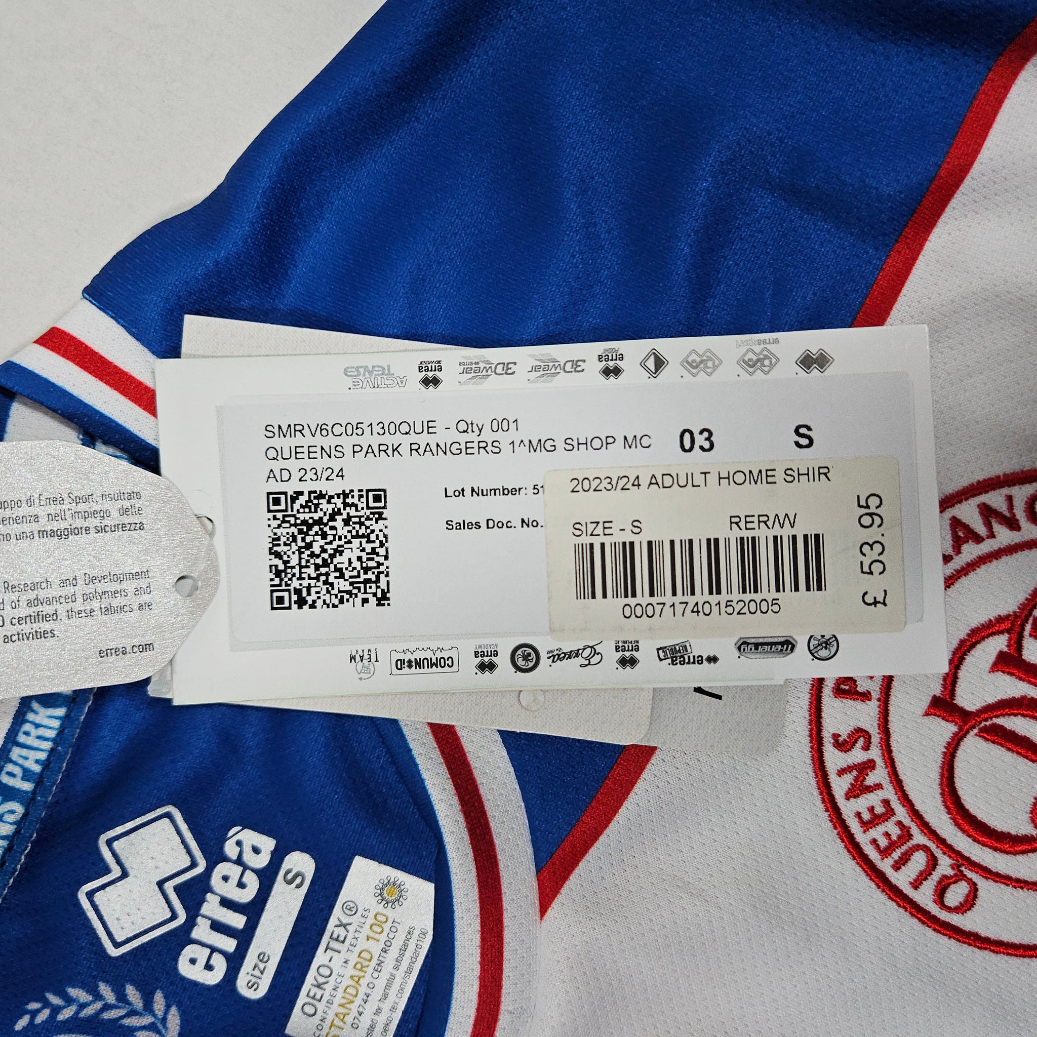 2023-24 Queens Park Rangers Home Shirt detailed view 9