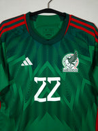 2022-23 Mexico Home Shirt Lozano #22 - detailed view