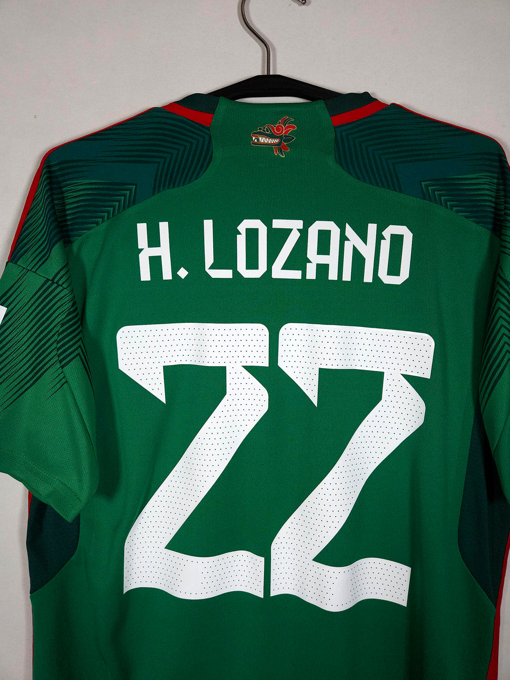 2022-23 Mexico Home Shirt Lozano #22 - detailed view