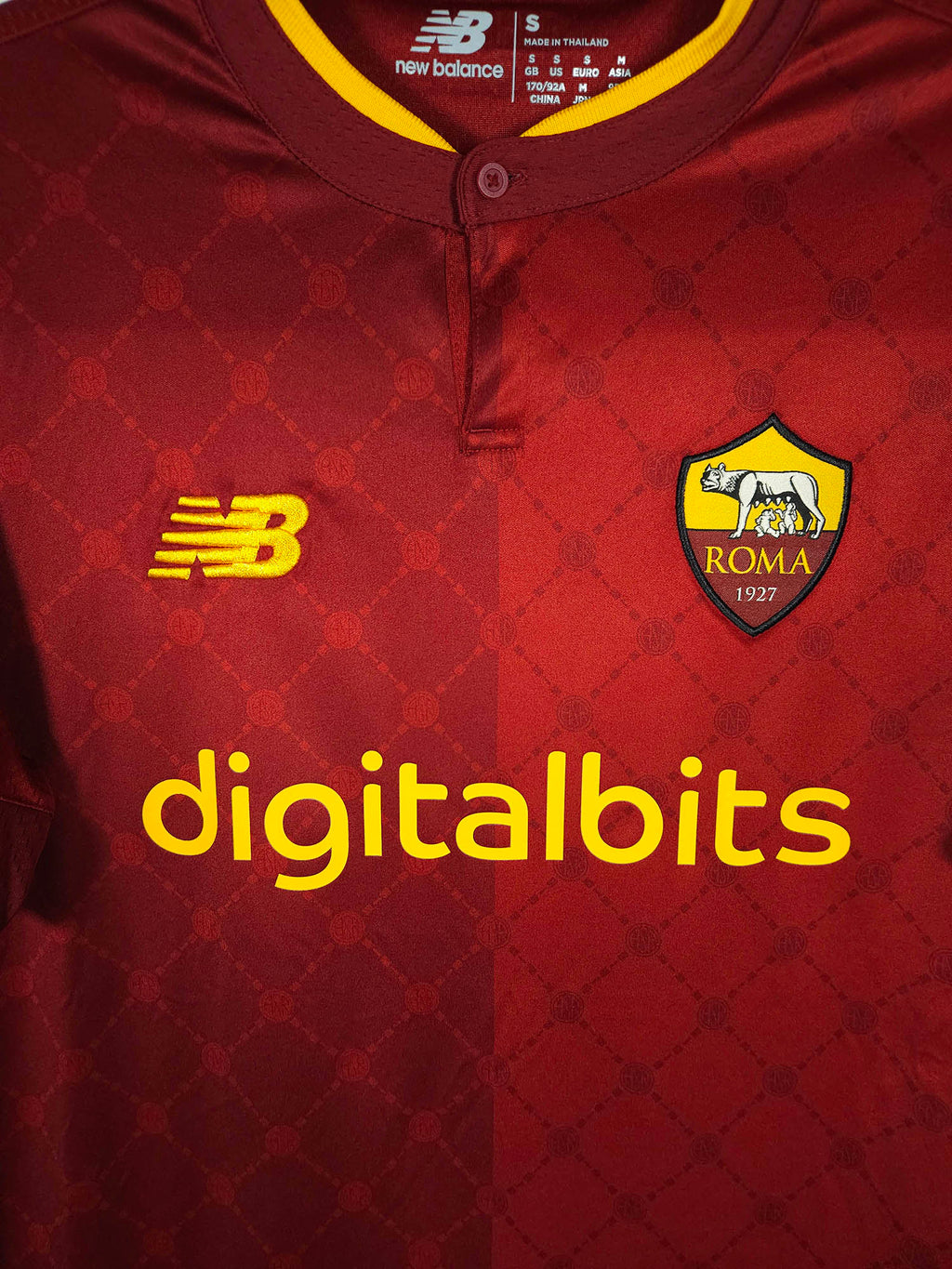 2022-23 AS Roma Home Shirt Dybala #10 - detailed view