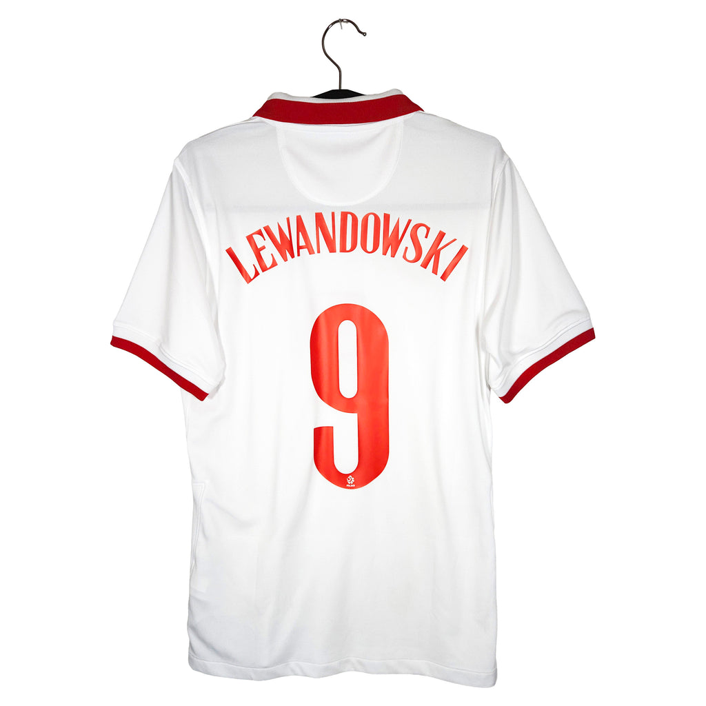 2020-21 Poland Home Shirt Lewandowski #9 - back view