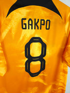 2022-23 Netherlands Home Shirt Gakpo #8 - detailed view