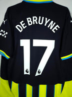 2024-25 Manchester City Away Shirt De Bruyne #17 - detailed view