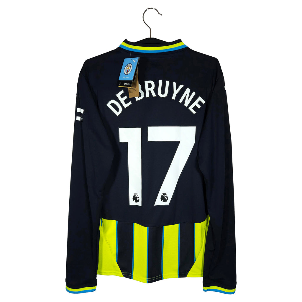 2024-25 Manchester City Away Shirt De Bruyne #17 (LS) - back view