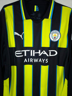 2024-25 Manchester City Away Shirt De Bruyne #17 (LS) - detailed view