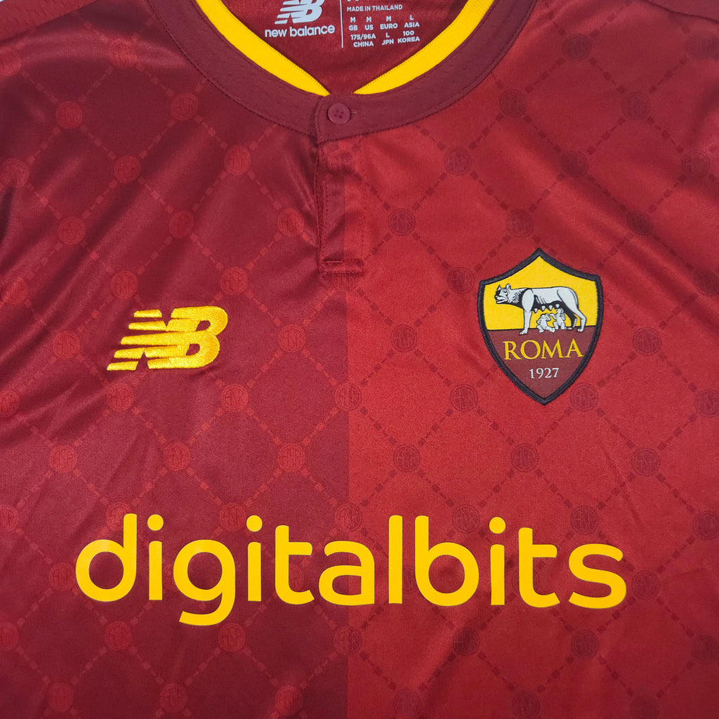 2022-23 AS Roma Home Shirt Pellegrini #7 - detailed view