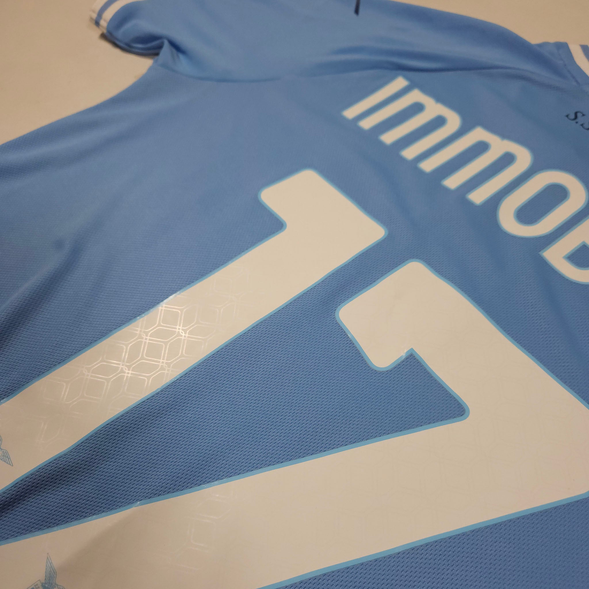 2022-23 Lazio Home Shirt Immobile #17 detailed view 10