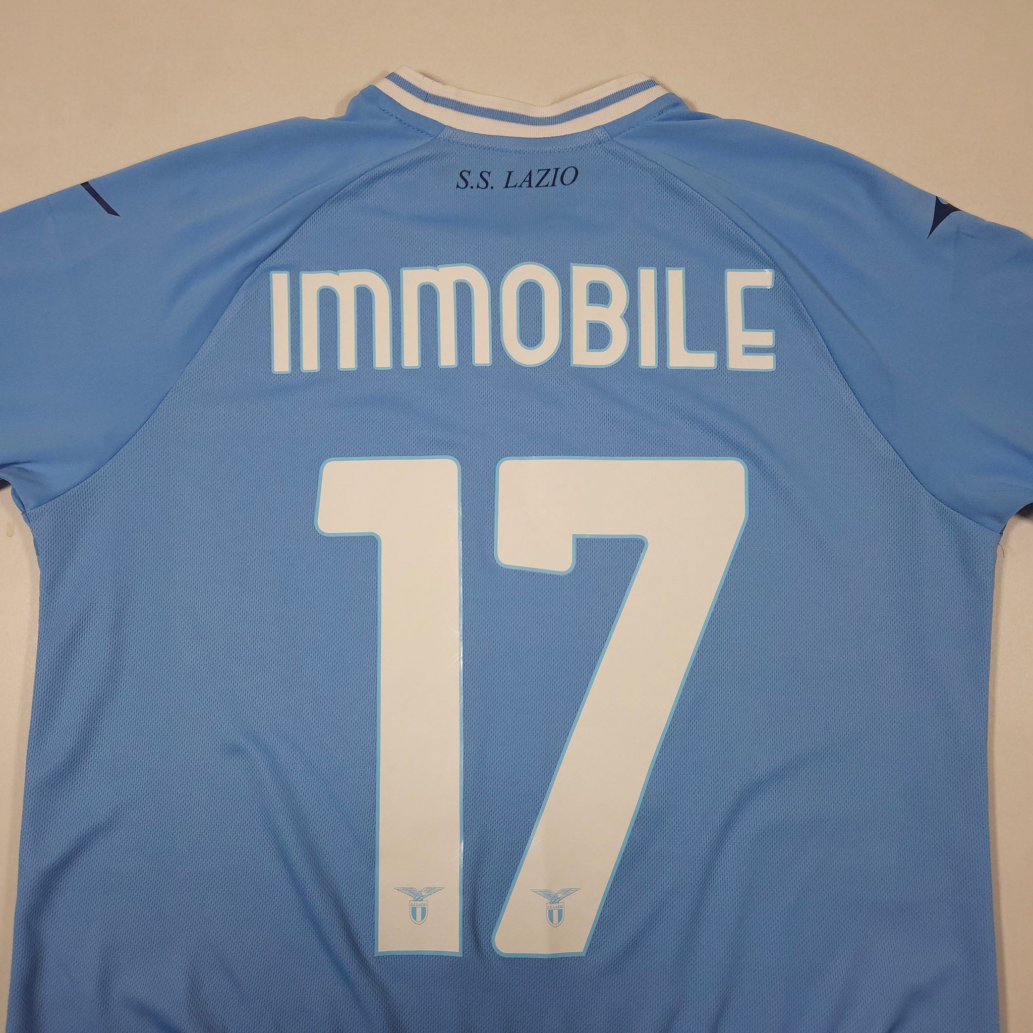 2022-23 Lazio Home Shirt Immobile #17 detailed view 7