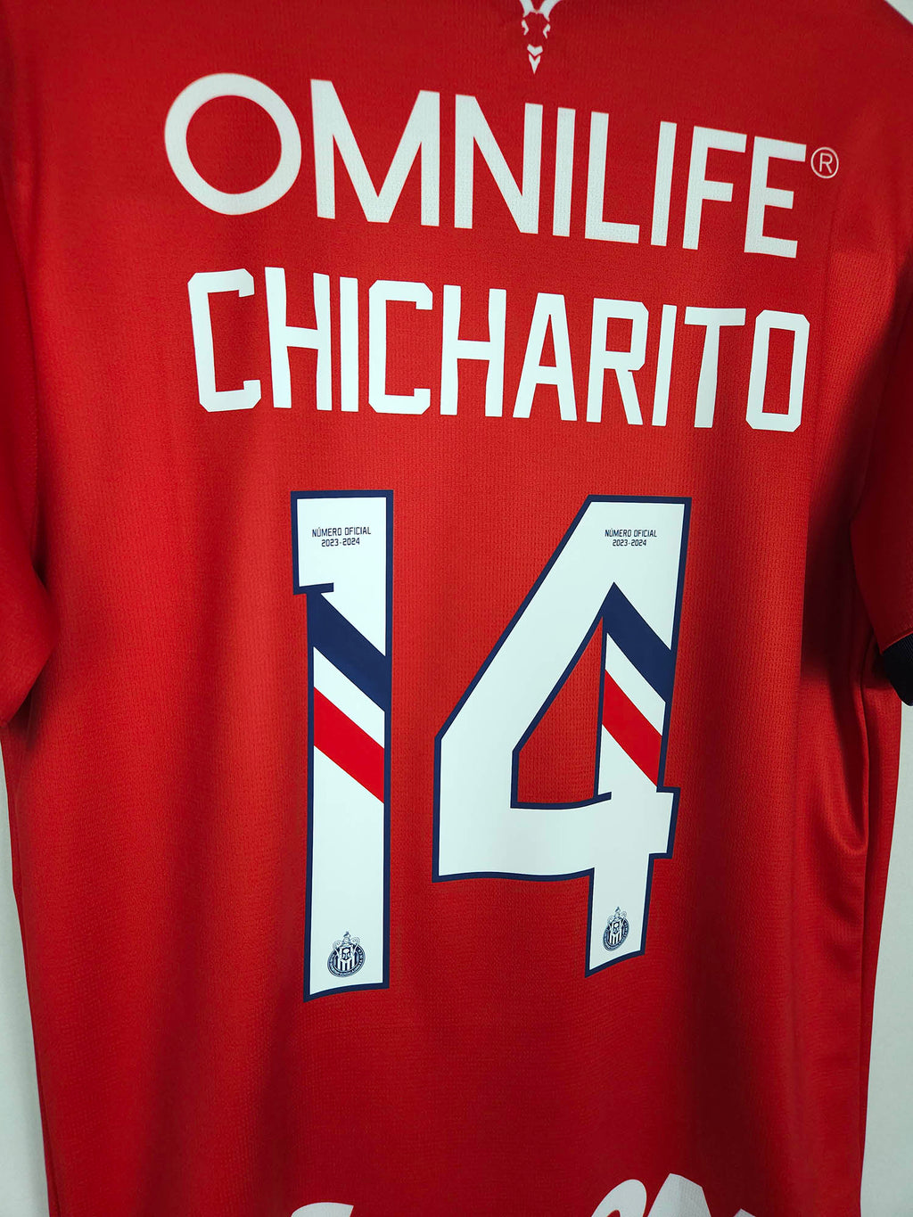 2023-24 Chivas Guadalajara Home Shirt Chicharito #14 - detailed view