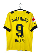 2022-23 Borussia Dortmund Home Shirt Haller #9 - back view