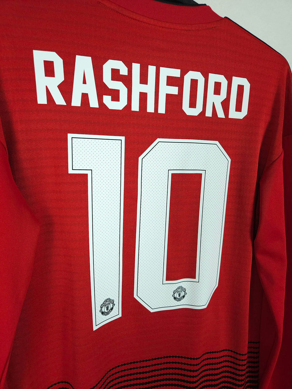 2018-19 Manchester United Home Shirt Rashford #10 (LS) - detailed view