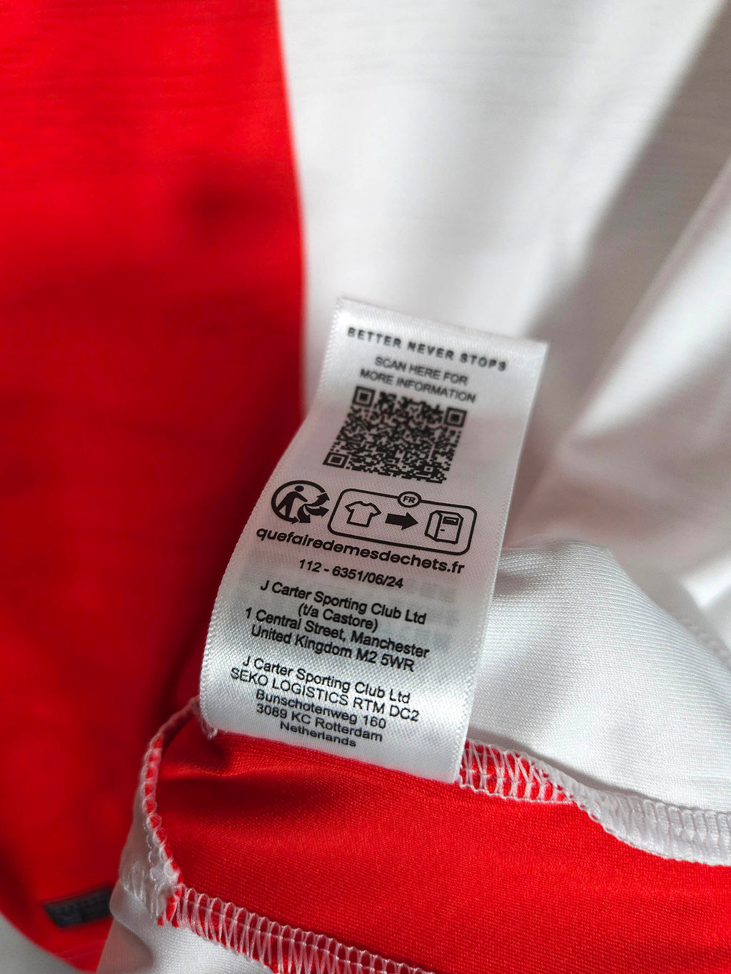 2024-25 Feyenoord Home Shirt Timber #8 - detailed view
