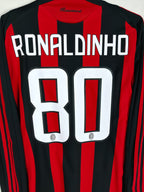 2008-09 AC Milan thuisshirt Ronaldinho #80 (LS)