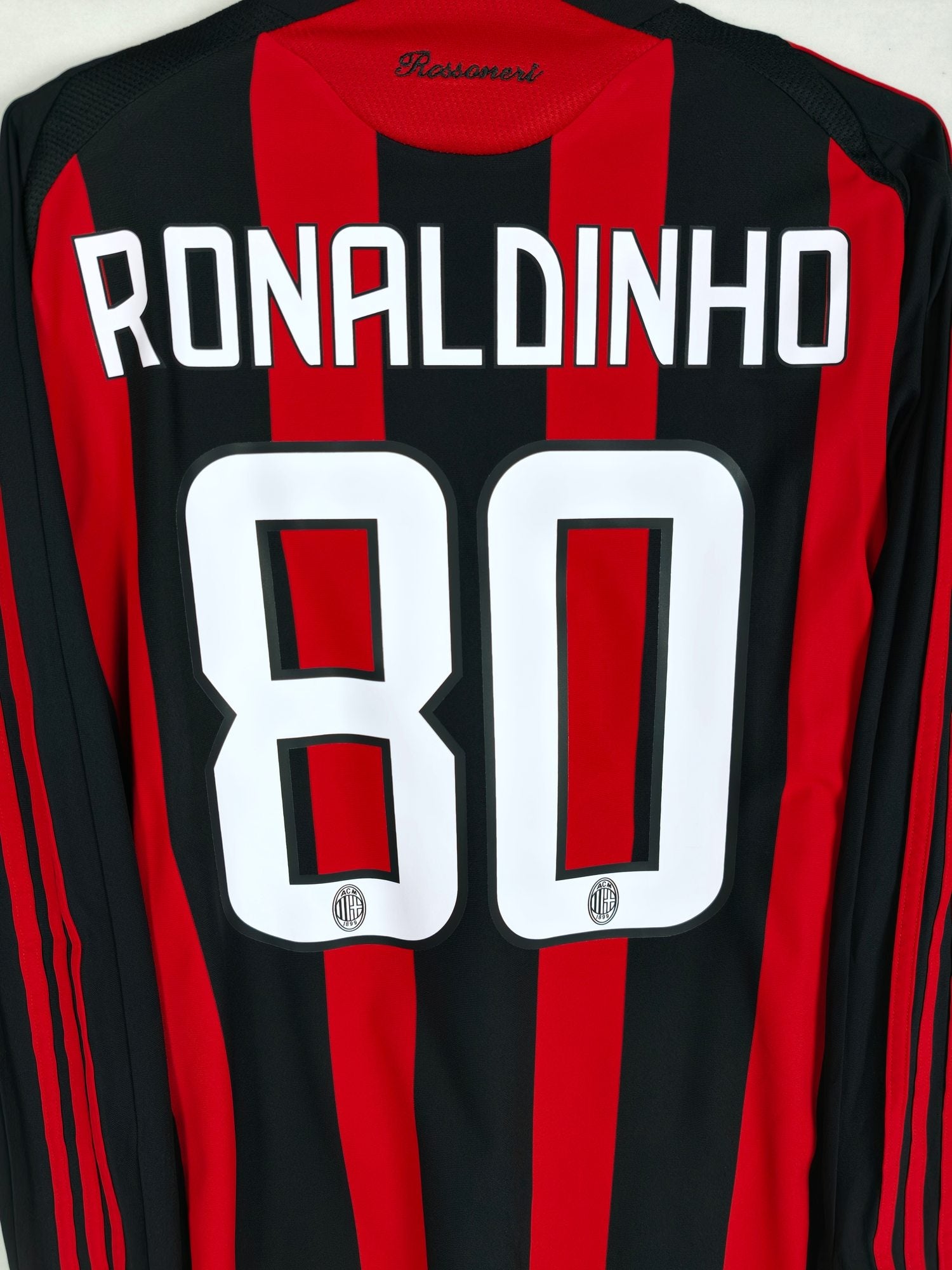 2008-09 AC Milan thuisshirt Ronaldinho #80 (LS)