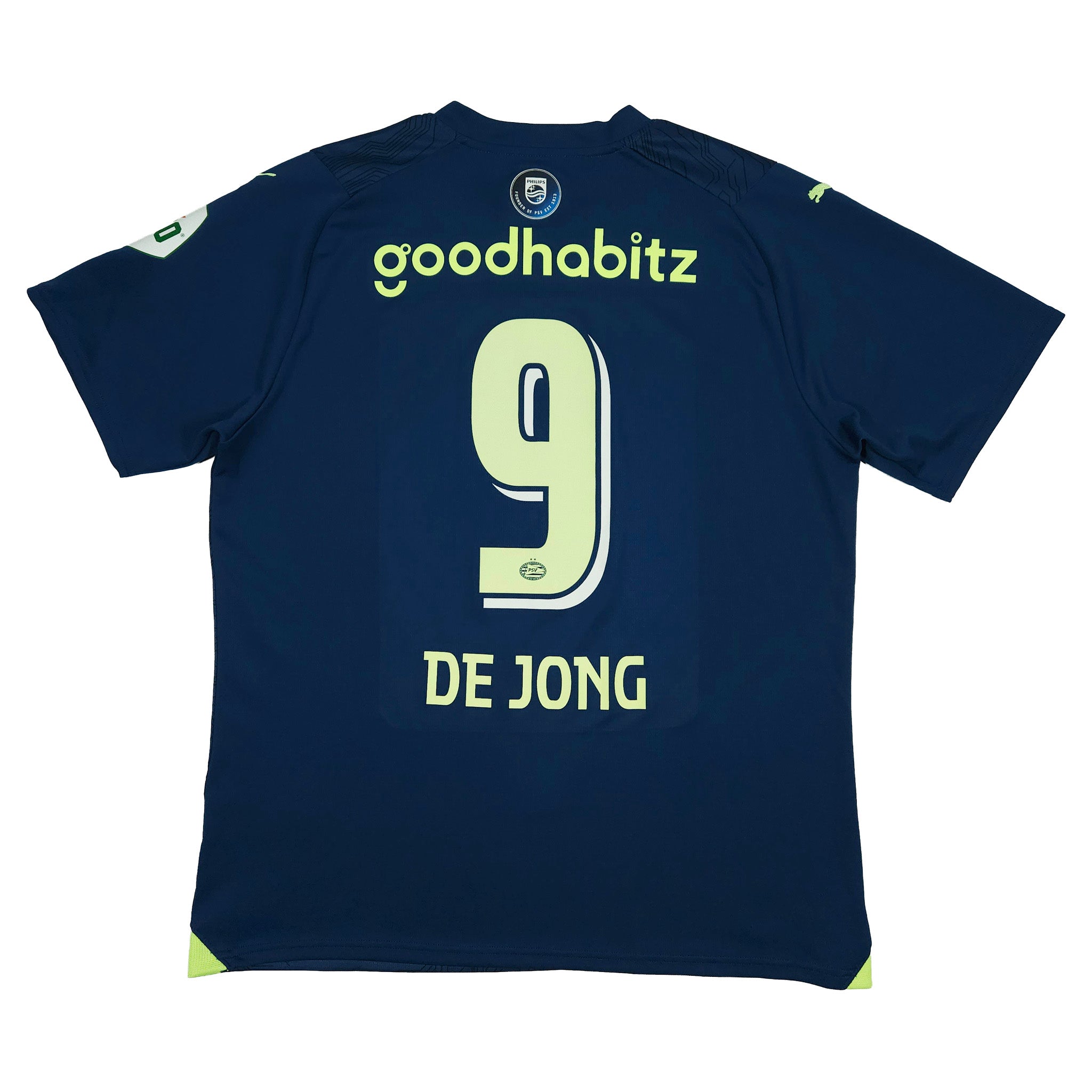 PSV Third Shirt 2023-24 – De Jong #9 back view