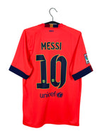 2014-15 Barcelona Away Shirt Messi #10 - back view