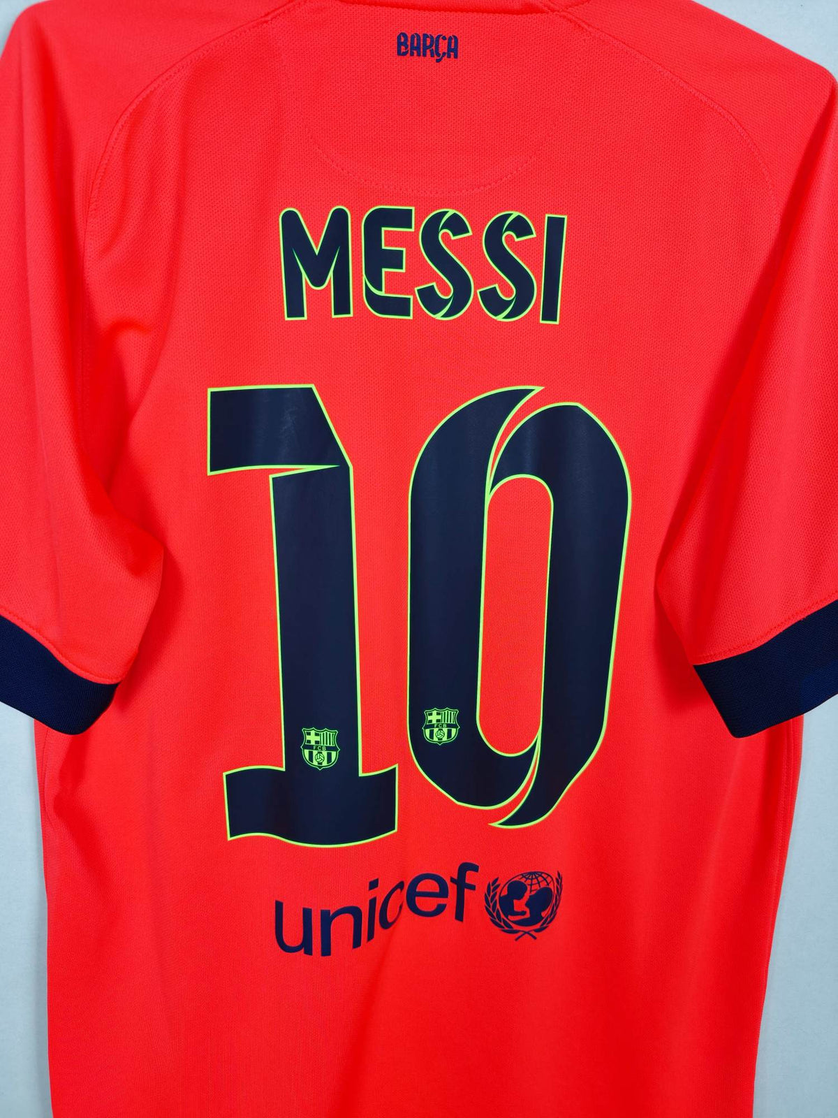 2014-15 Barcelona Away Shirt Messi #10 - detailed view
