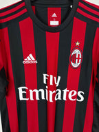 2017-18 AC Milan Home Shirt - detailed view