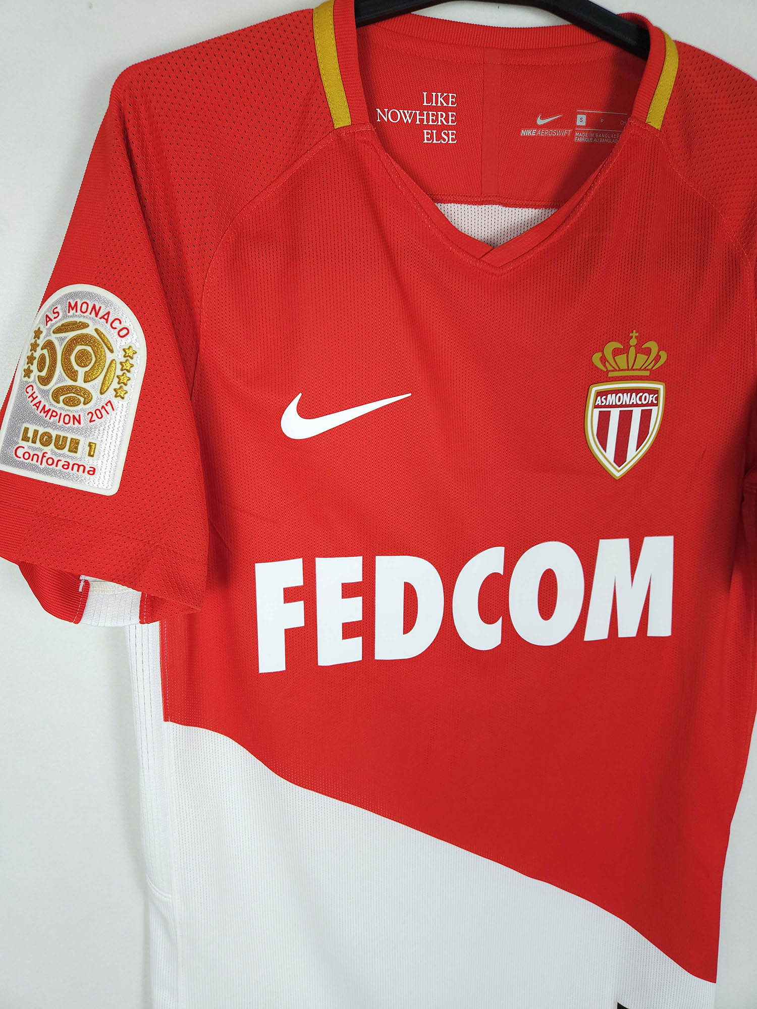 2017-18 AS Monaco thuisshirt Fabinho #2 (Pro)