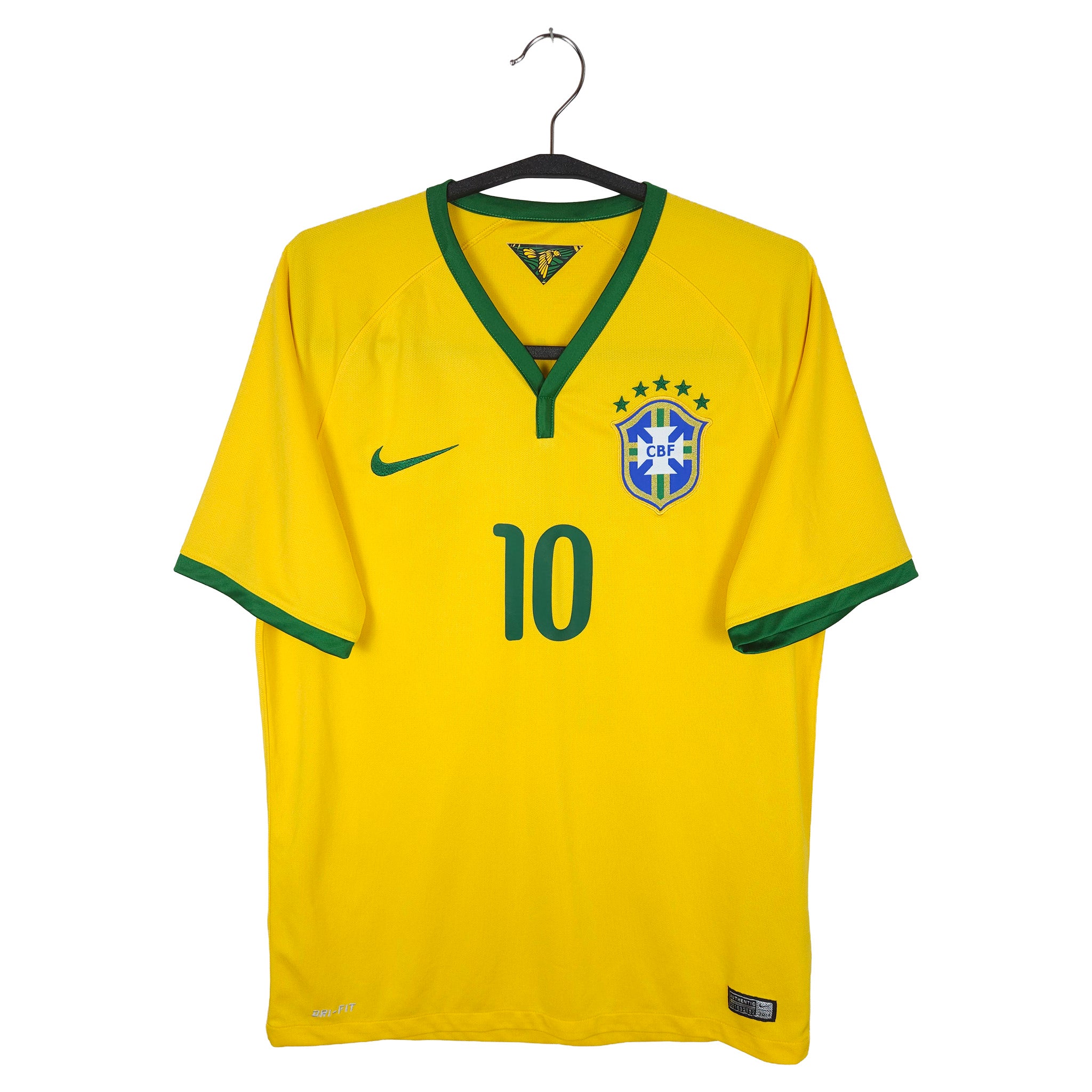 2014-15 Brazilië Thuisshirt Neymar Jr #10