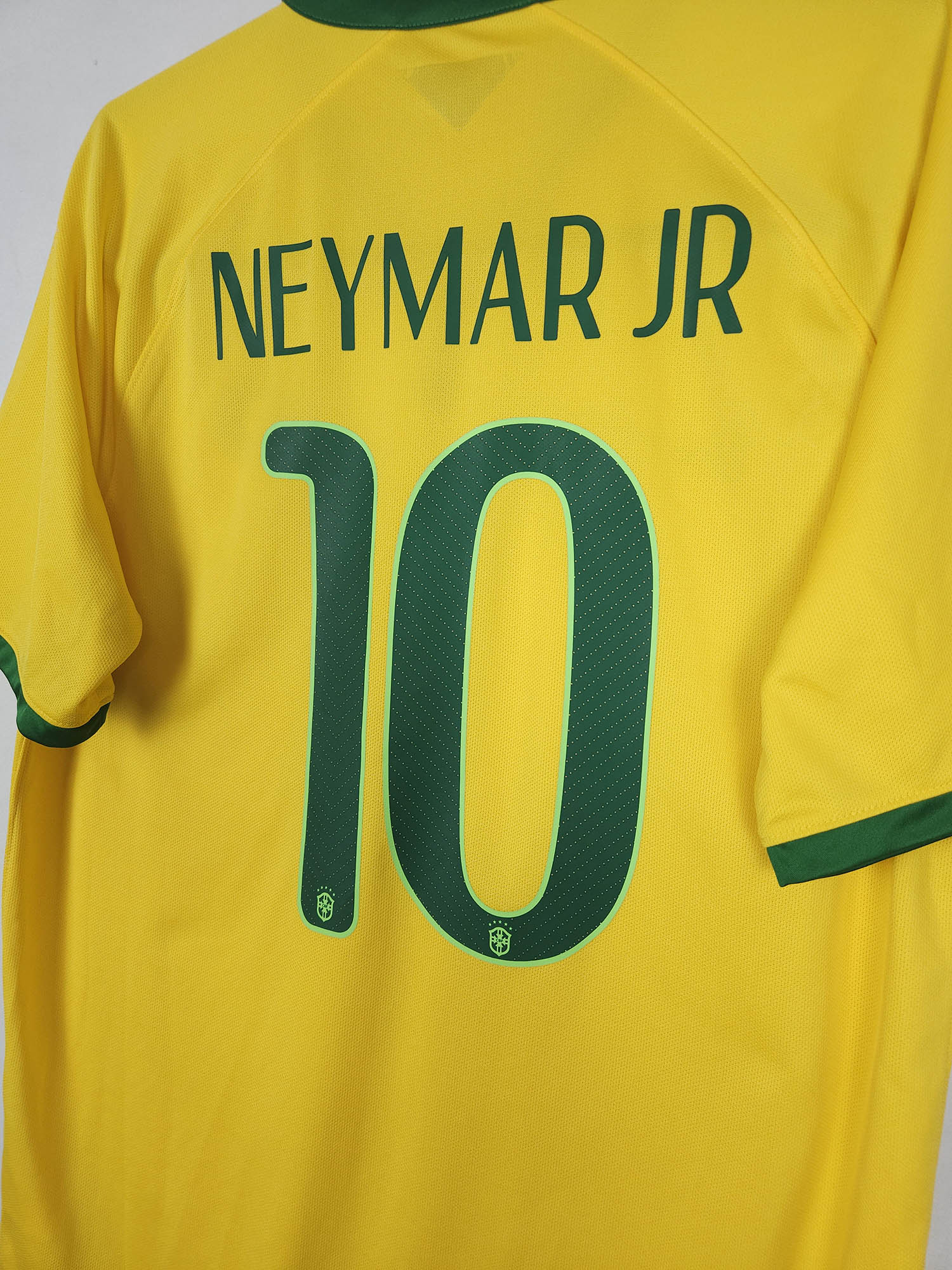 2014-15 Brazilië Thuisshirt Neymar Jr #10