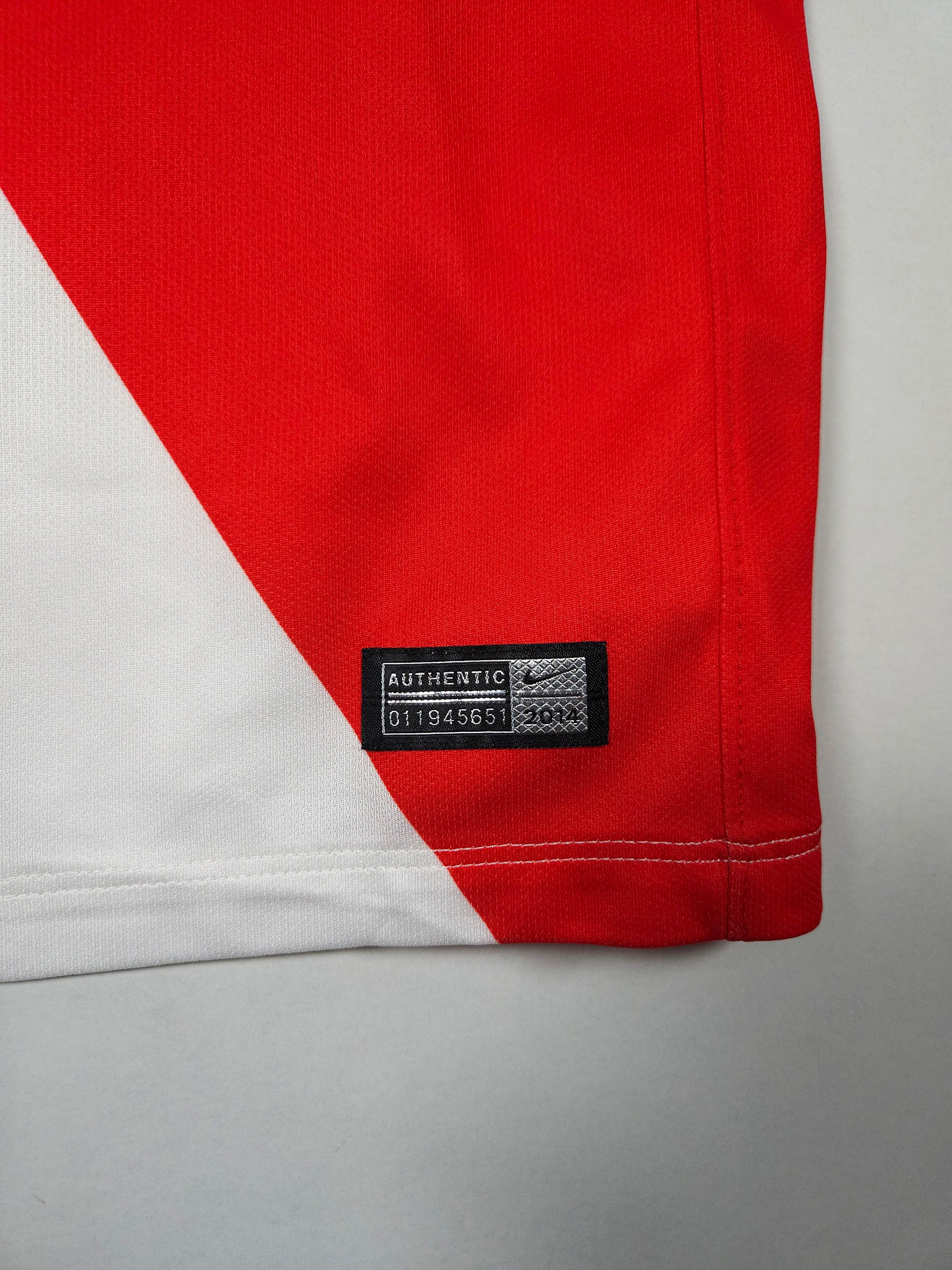2014-15 AS Monaco Home Shirt detailed view 2