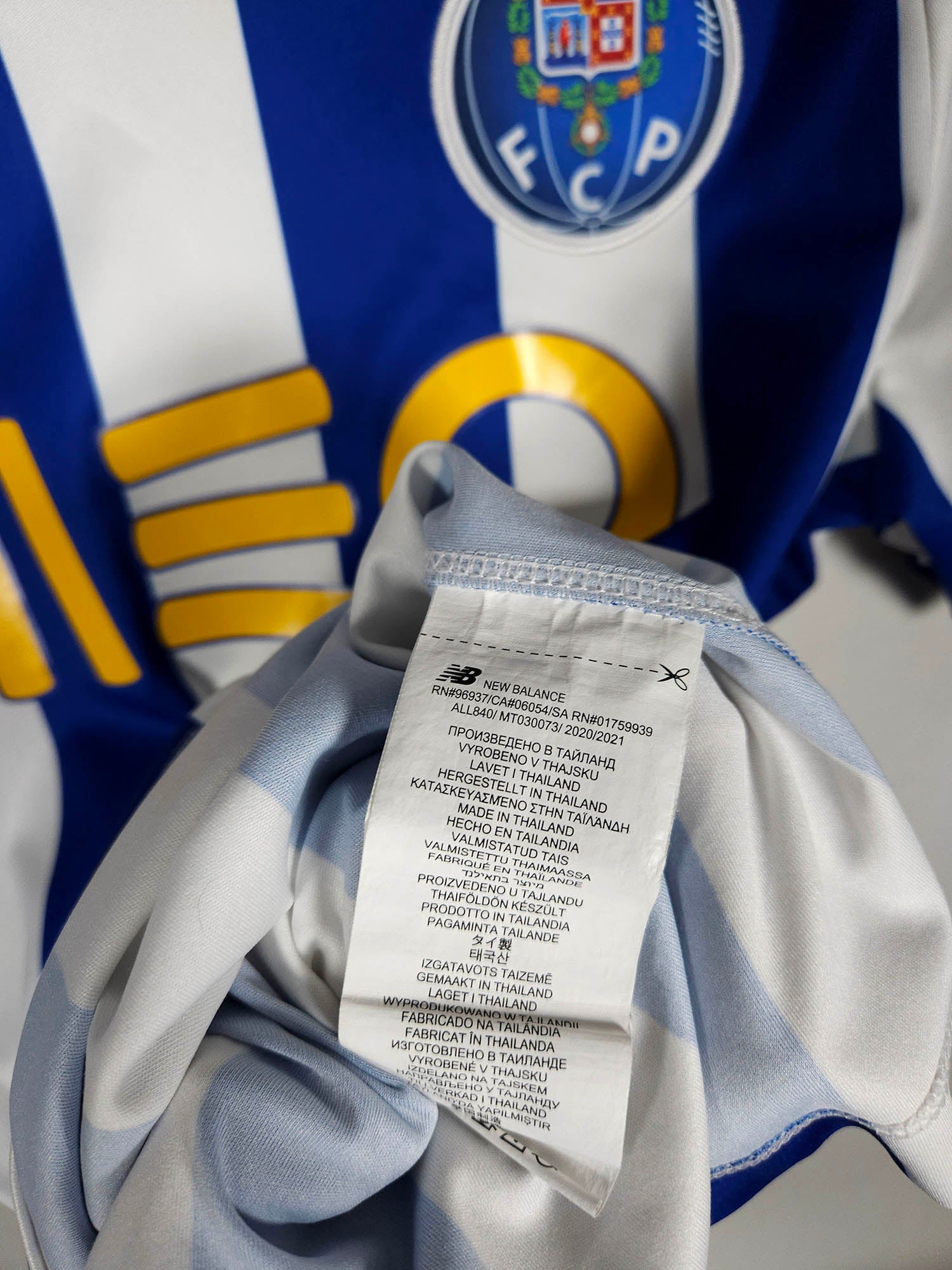 2020-21 Porto Home Shirt detailed view 8