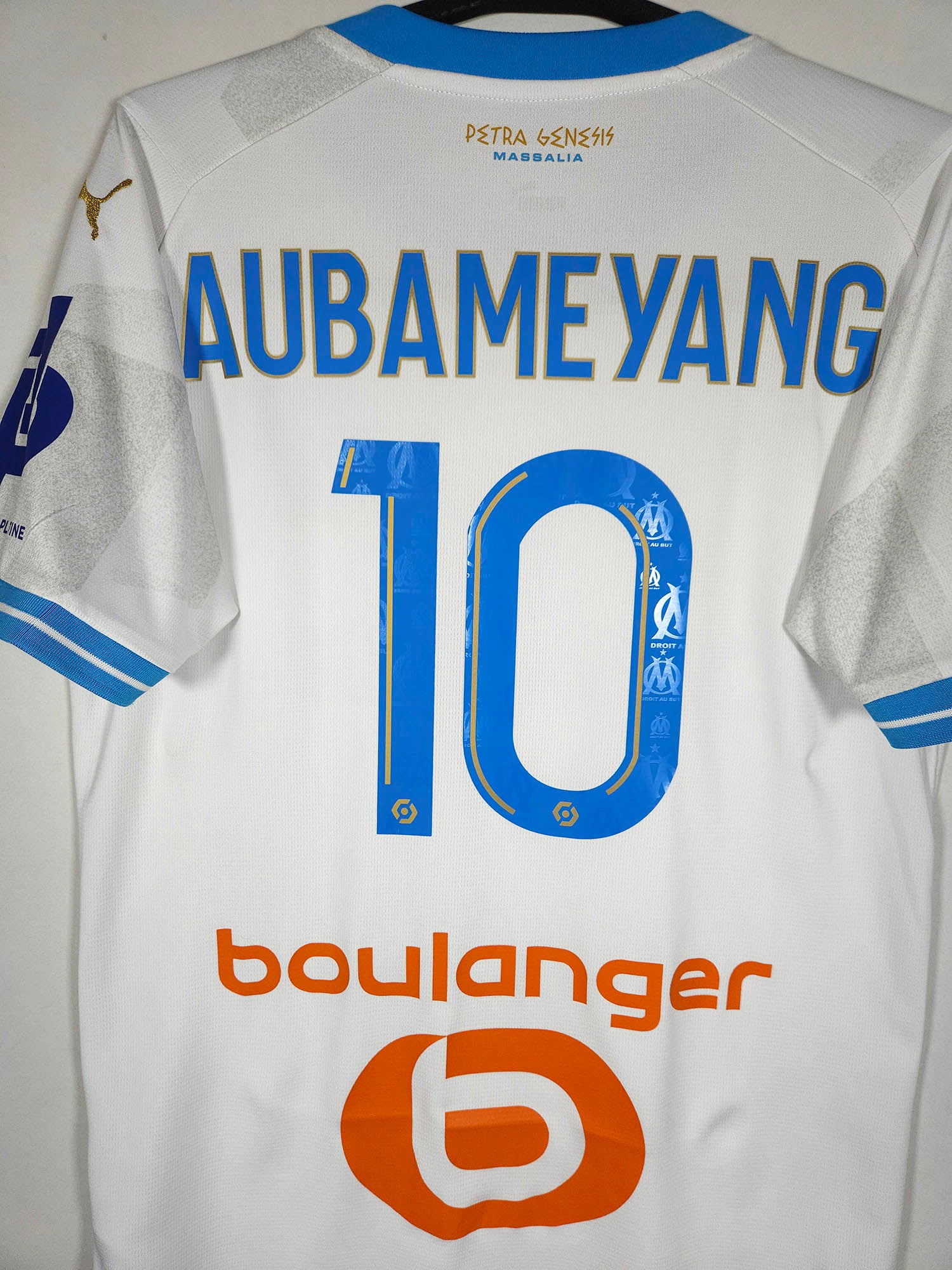 2023-24 Marseille Thuisshirt Aubameyang #10