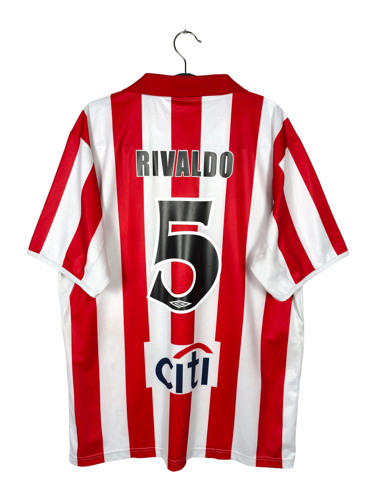 2004-05 Olympiacos Home Shirt Rivaldo #5 - back view