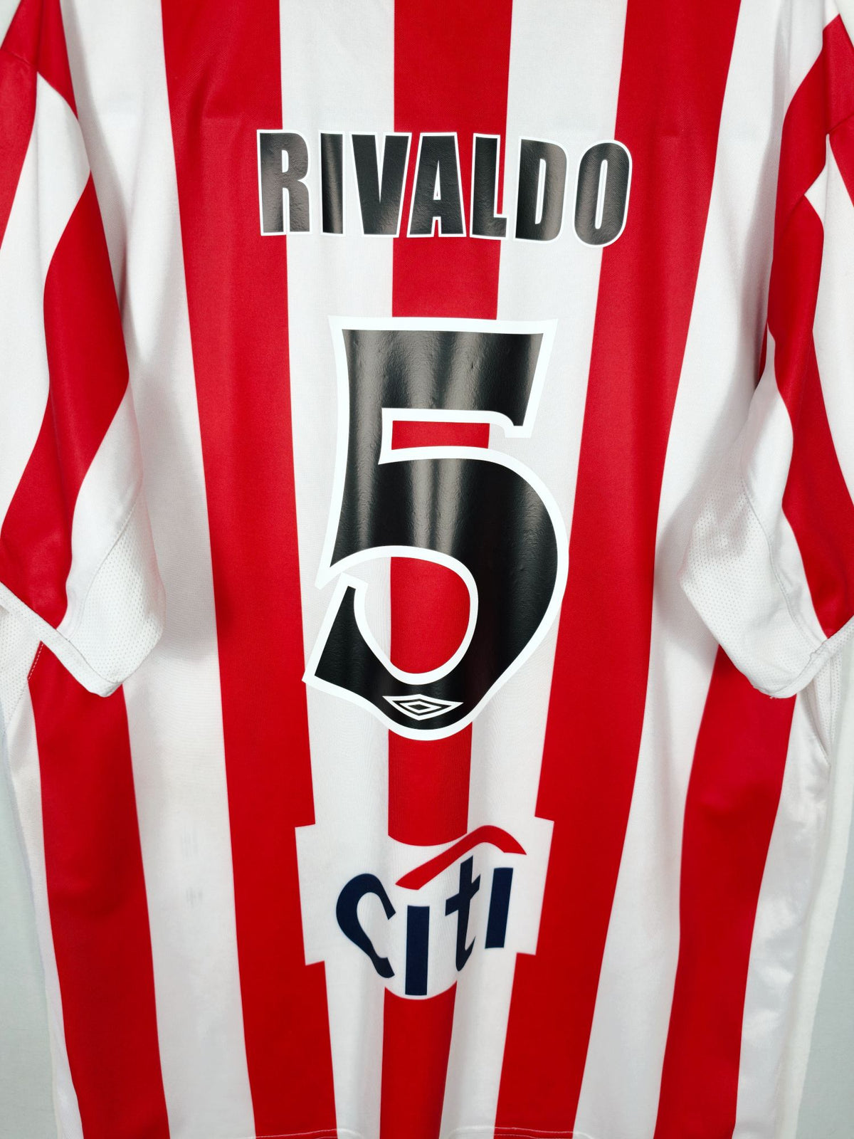 2004-05 Olympiacos Home Shirt Rivaldo #5 - detailed view