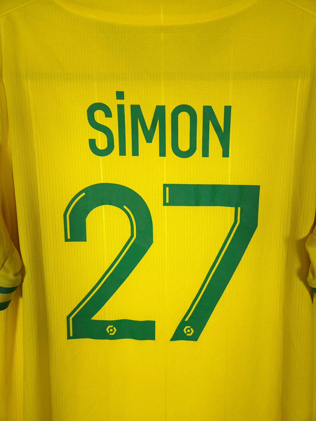 2023-24 Nantes Home Shirt Simon #27 - detailed view