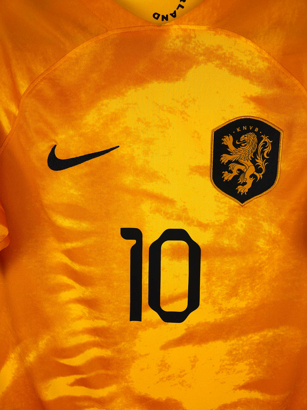 2022-23 Netherlands Home Shirt Memphis #10 - detailed view