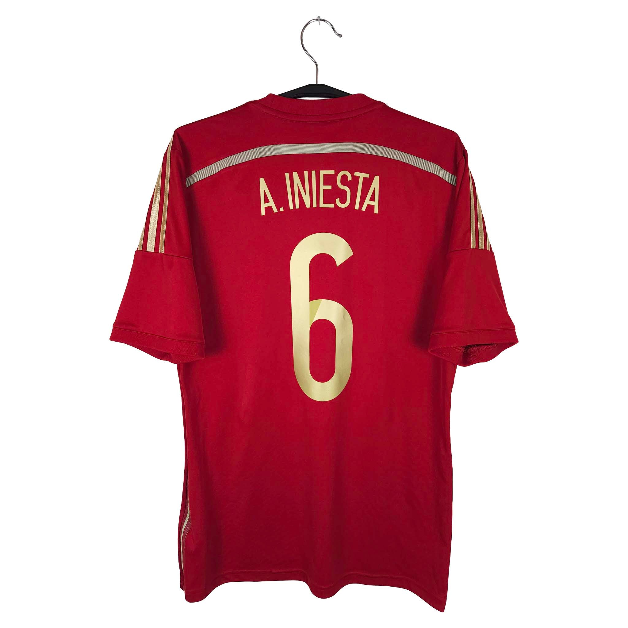 2014-15 Spanje thuisshirt Iniesta #6