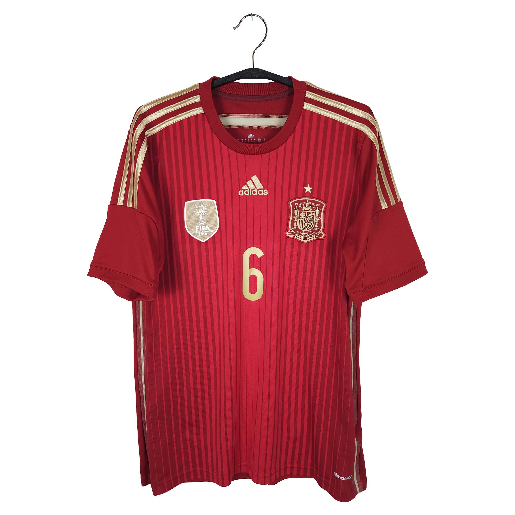 2014-15 Spanje thuisshirt Iniesta #6