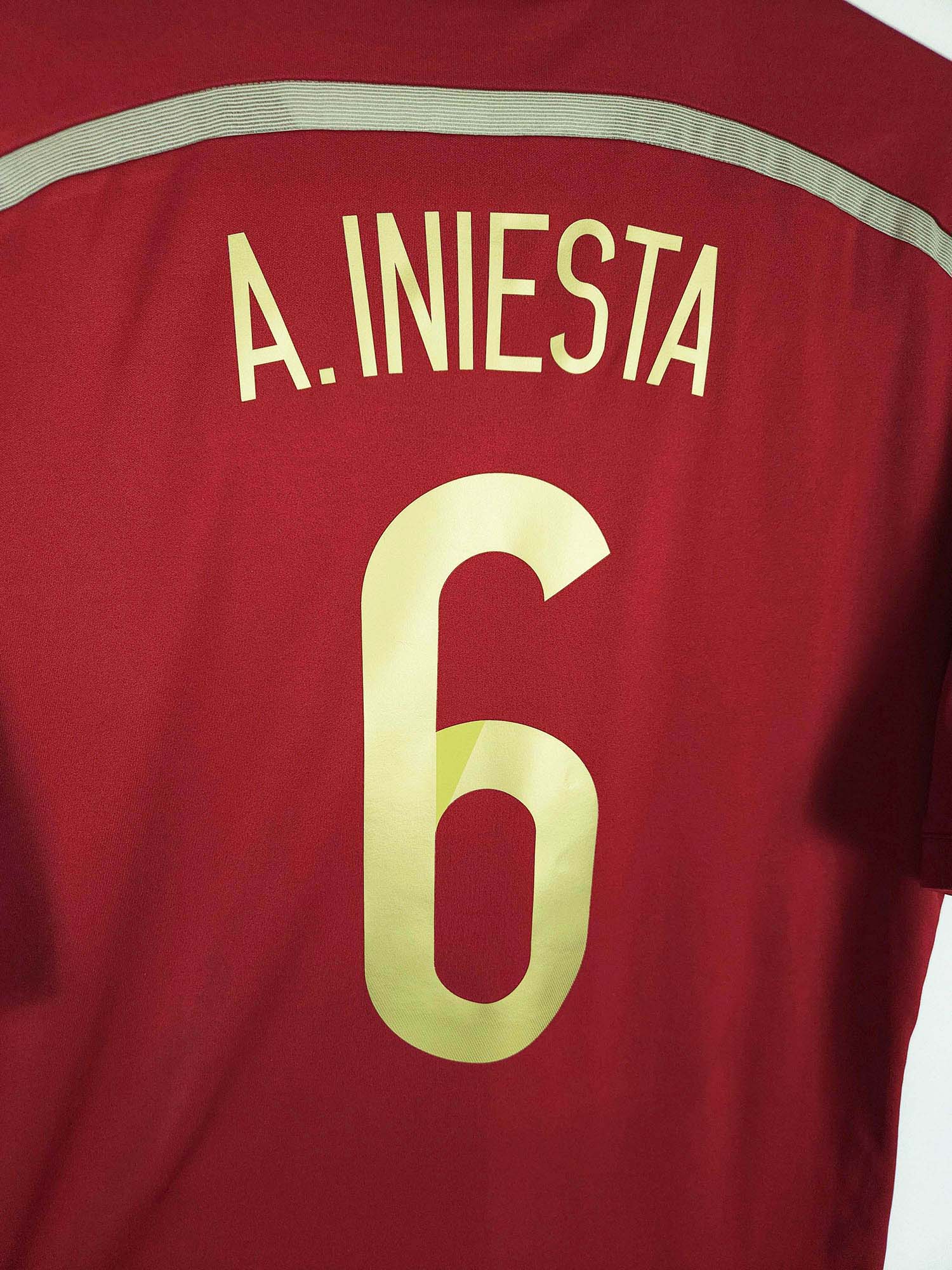 2014-15 Spanje thuisshirt Iniesta #6