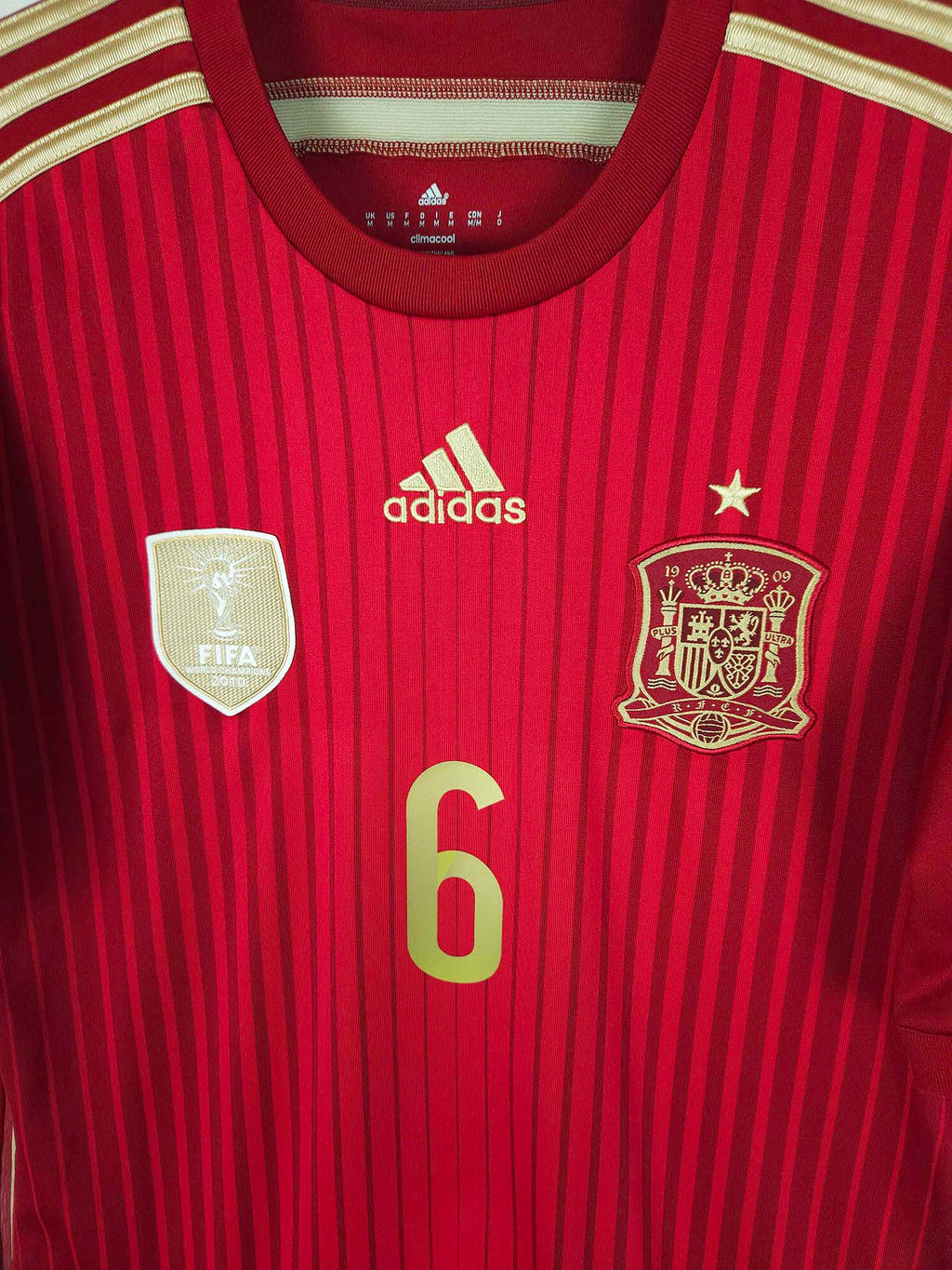 2014-15 Spanje thuisshirt Iniesta #6