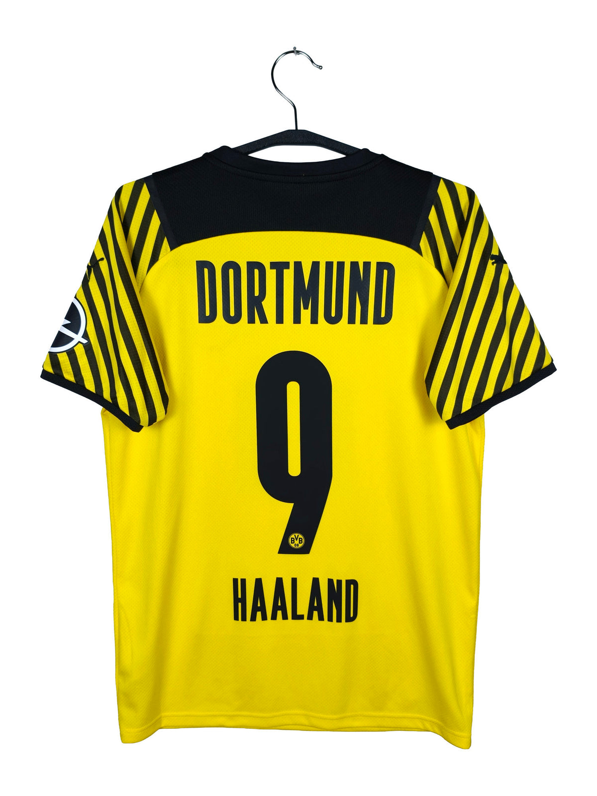 2021-22 Borussia Dortmund Home Shirt Haaland #9 - back view
