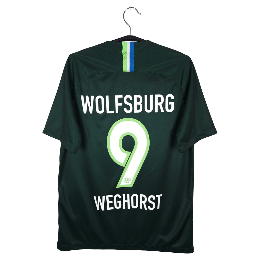 2018-19 Wolfsburg Home Shirt Weghorst #9 - back view