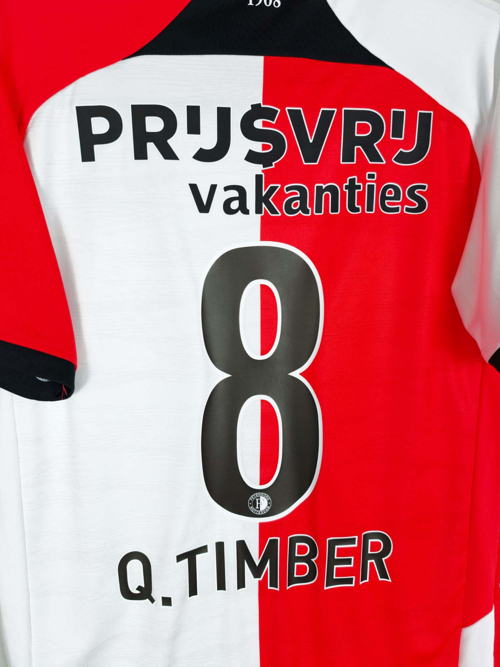2024-25 Feyenoord Home Shirt Q. Timber #8 - detailed view