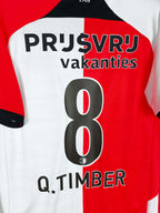 2024-25 Feyenoord Home Shirt Q. Timber #8 - detailed view