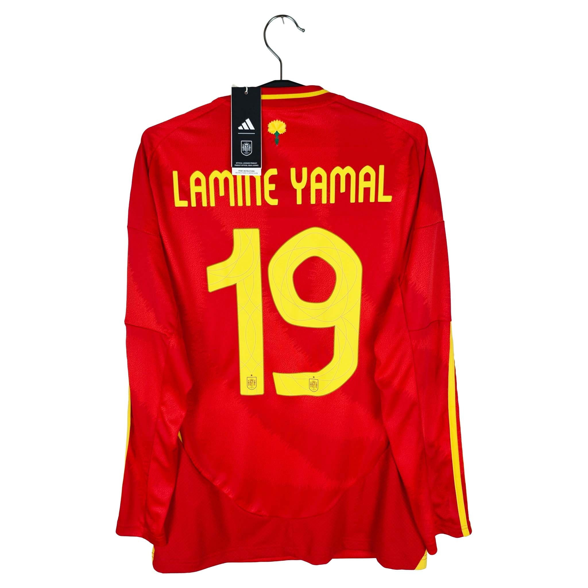 2024-25 Spanje thuisshirt Lamine Yamal #19 (LS)