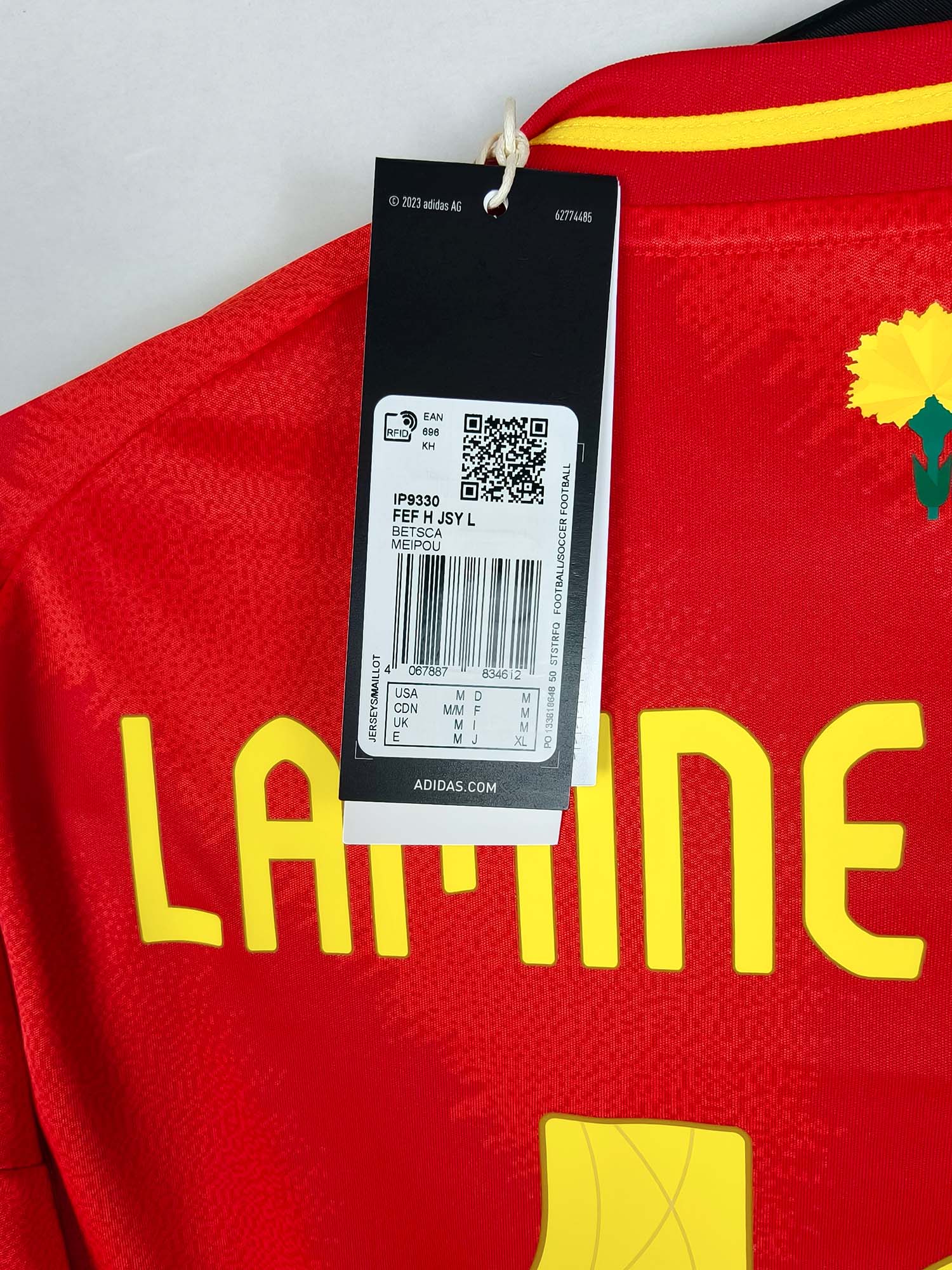 2024-25 Spanje thuisshirt Lamine Yamal #19 (LS)