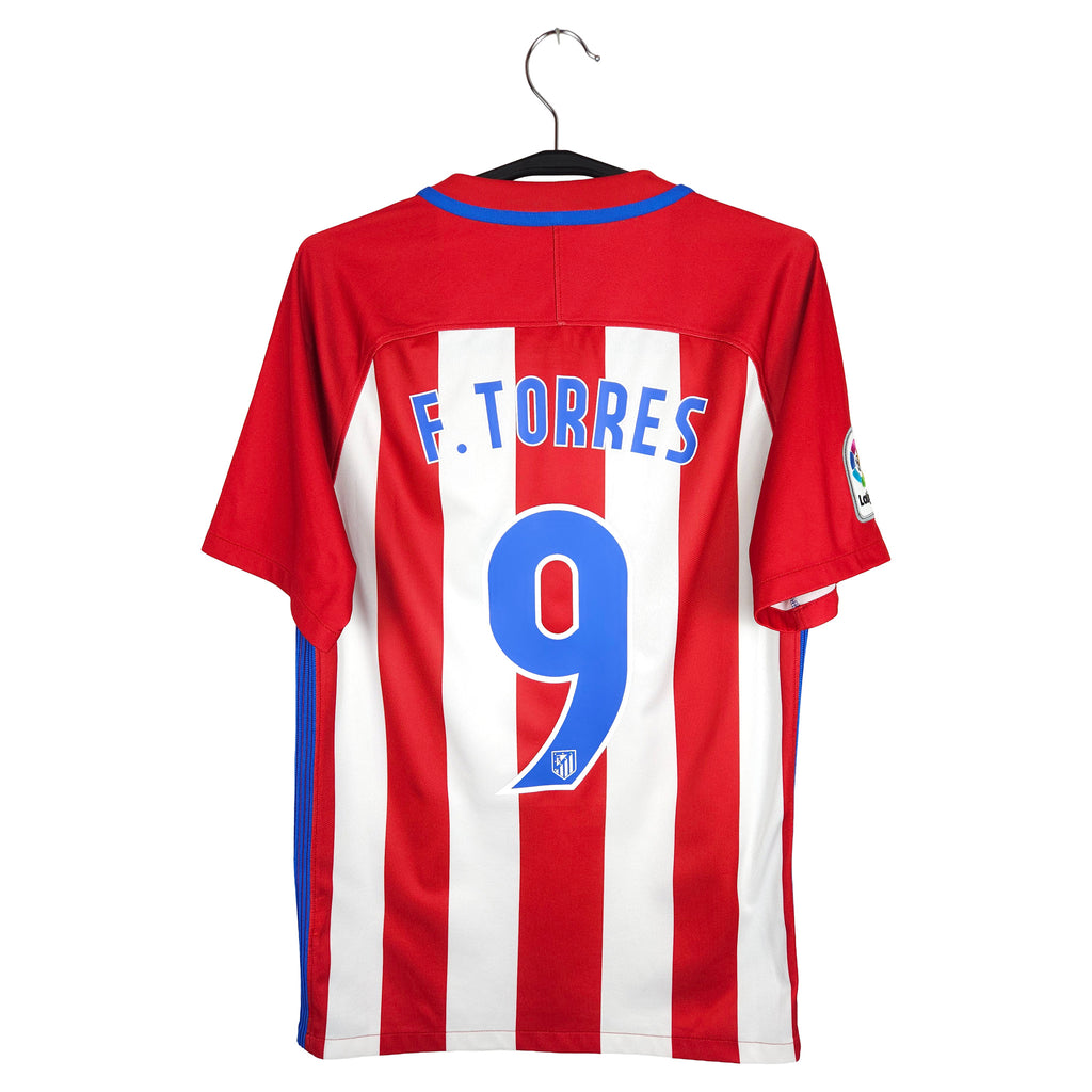 2016-17 Atletico Madrid Home Shirt Torres #9 - back view