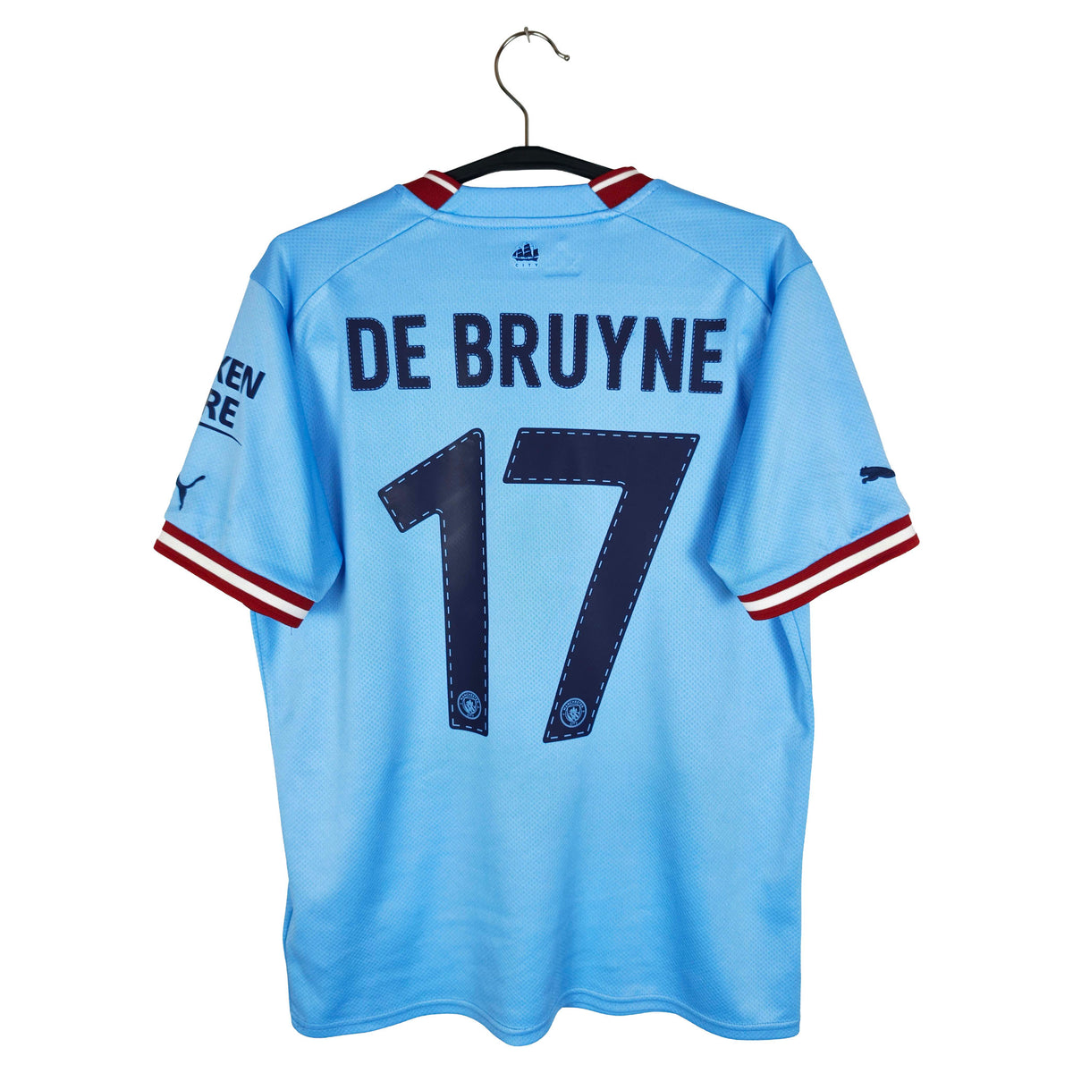 2022-23 Manchester City Home Shirt De Bruyne #17 - back view