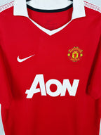 2010-11 Manchester United thuisshirt Nani #17 - detailfoto